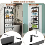 6-Tier Over-Door Pantry Organizer, 110 lb Carbon Steel view 8 for pantry food storage and kitchen organization