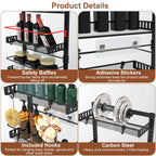 6-Tier Over-Door Pantry Organizer, 110 lb Carbon Steel view 10 for pantry food storage and kitchen organization