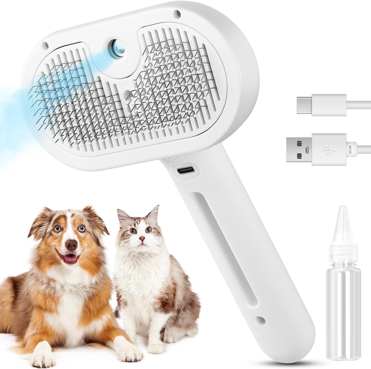 3-in-1 Steam Pet Grooming Tool: Spray Brush & Comb-Pet Care Products-SROYAS 