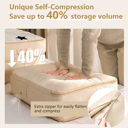 Self-Compression Bedding Storage Bag – No Vacuum Needed-SROYAS 