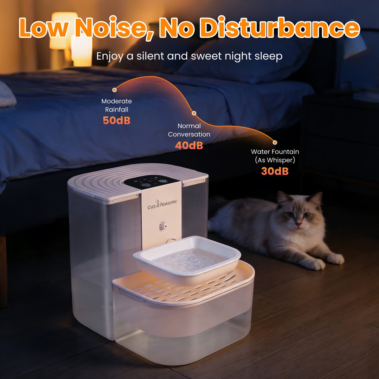 Smart Automatic Pet Water Fountain - 4.5L Rechargeable-SROYAS 