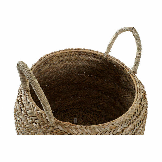 Decorative basket DKD Home Decor Natural Seagrass