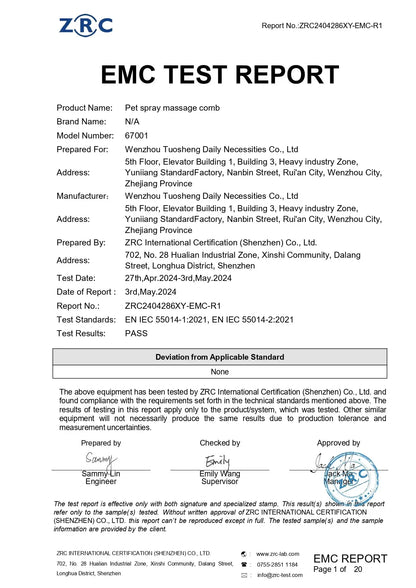 3-in-1 Steam Pet Grooming Tool: Spray Brush & Comb-SROYAS 