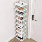 9-Tier Stackable Shoe Rack | Vertical Space-Saving Shoe Organizer for pantry food storage and kitchen organization