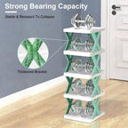 9-Tier Stackable Shoe Rack | Vertical Space-Saving Shoe Organizer view 3 for pantry food storage and kitchen organization