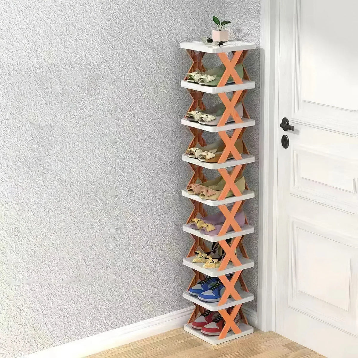 9-Tier Stackable Shoe Rack | Vertical Space-Saving Shoe Organizer by SROYAS for bedroom and closet storage - product image 9