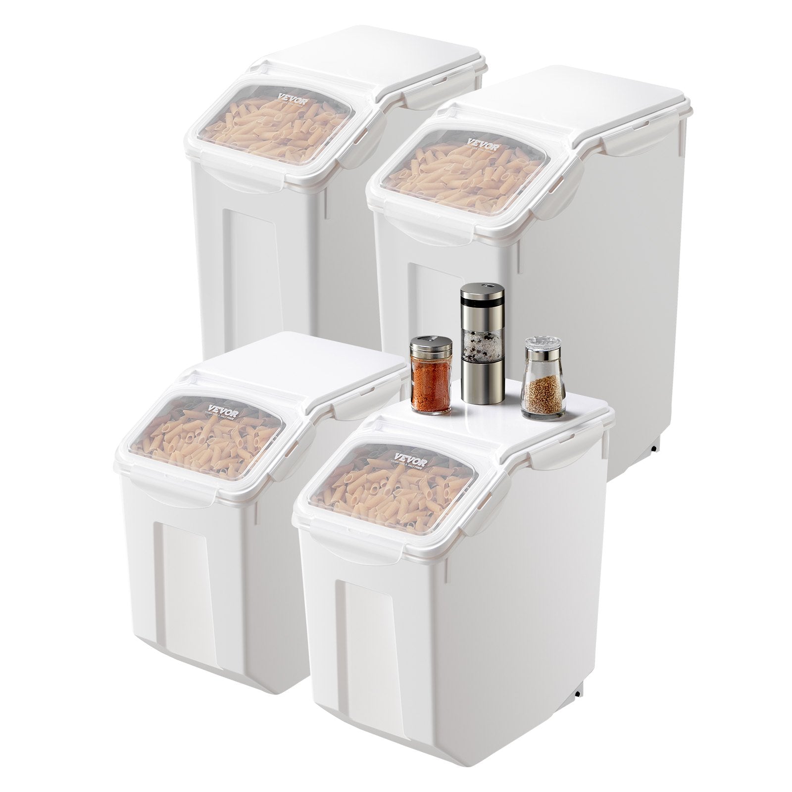 Airtight Food Storage Container Set – 15L & 20L BPA-Free Rice & Pet Food Bins (4-Pack)-SROYAS 