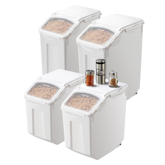 Airtight Food Storage Container Set – 15L & 20L BPA-Free Rice & Pet Food Bins (4-Pack)-SROYAS 