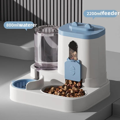 Automatic Cat & Dog Feeder – Integrated Food & Water Bowl for Easy Feeding