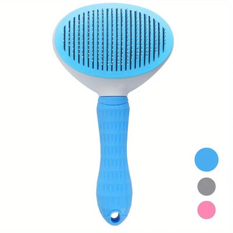 One-Click Pet Hair Removal Comb – Float Slicker Brush for Dogs & Cats