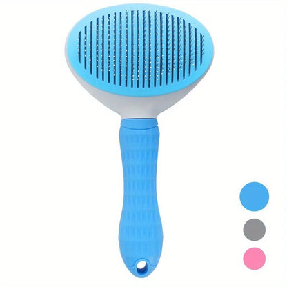 One-Click Pet Hair Removal Comb – Float Slicker Brush for Dogs & Cats