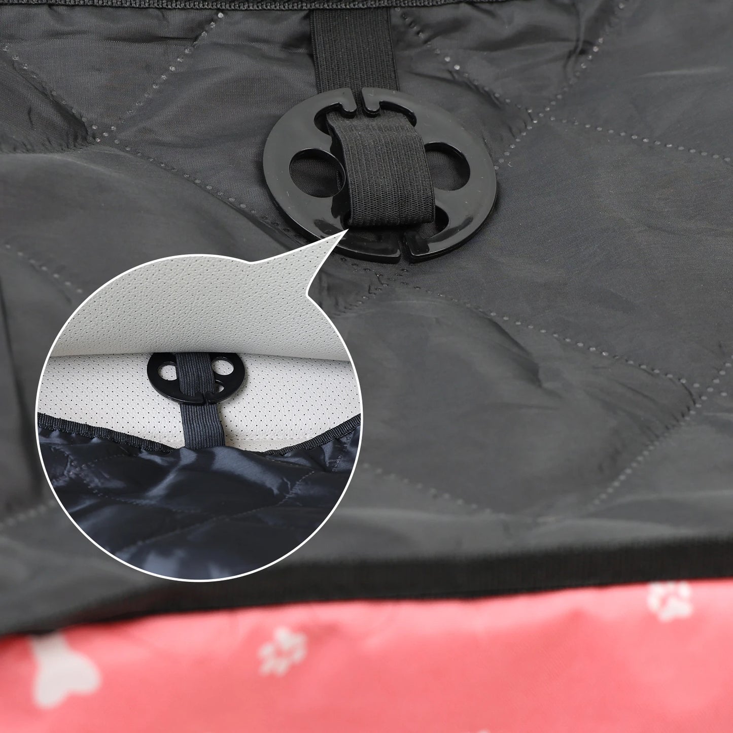 Dog Car Seat with Storage Pockets – Universal Pet Seat Cover, Non-Slip Travel Mat & Safety Bag