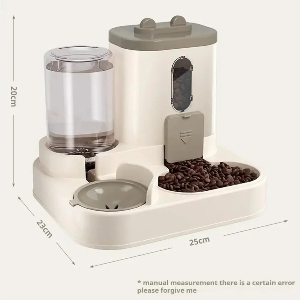 Automatic Cat & Dog Feeder – Integrated Food & Water Bowl for Easy Feeding