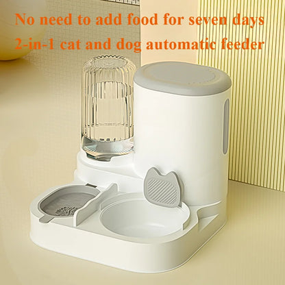 Automatic Cat & Dog Feeder – Integrated Food & Water Bowl for Pets