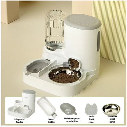 Automatic Cat & Dog Feeder – Integrated Food & Water Bowl for Pets