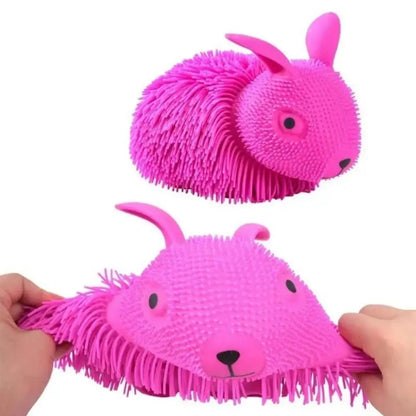New Anxiety Aid Sensory Toy – Cute Rabbit PVC Stress Relief for Kids & Dogs