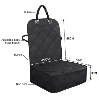 Waterproof Dog Car Seat Cover for Front & Back Seat – Foldable Pet Carrier Mat for Cars, SUVs & Trucks