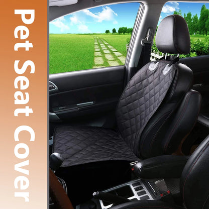 Waterproof Dog Car Seat Cover for Front & Back Seat – Foldable Pet Carrier Mat for Cars, SUVs & Trucks
