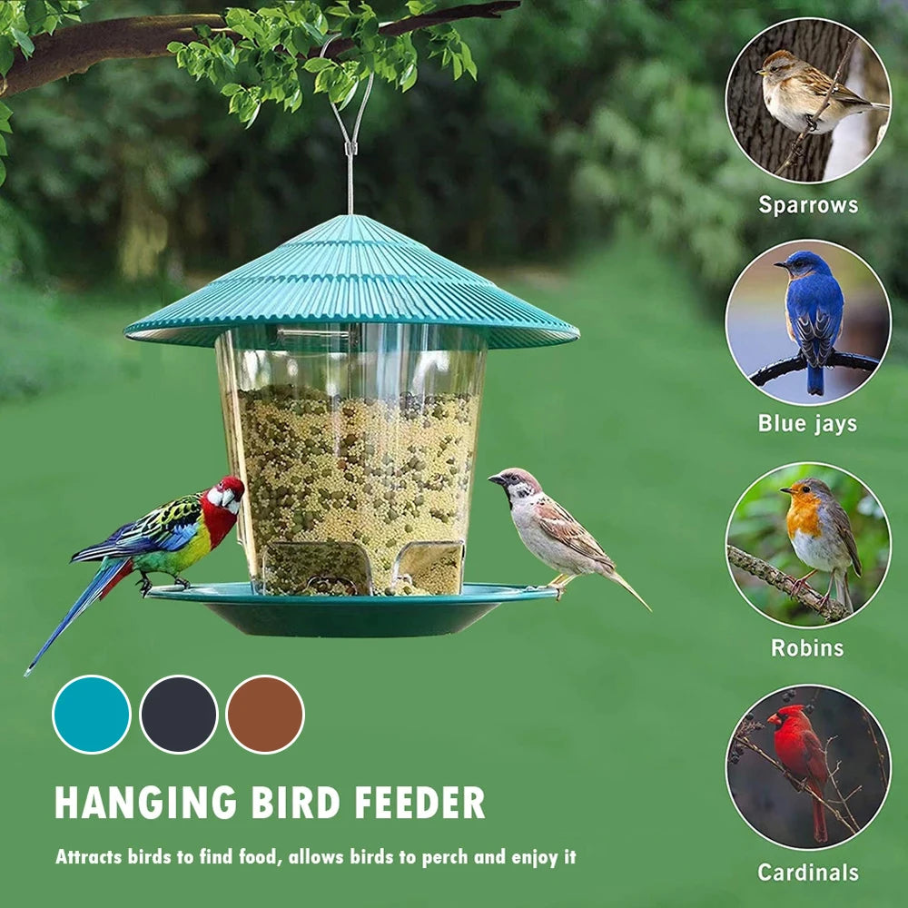Bird Feeder Automatic – Outdoor Hanging Nut & Seed Dispenser with Multiple Holes