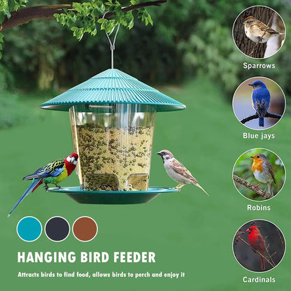 Bird Feeder Automatic – Outdoor Hanging Nut & Seed Dispenser with Multiple Holes
