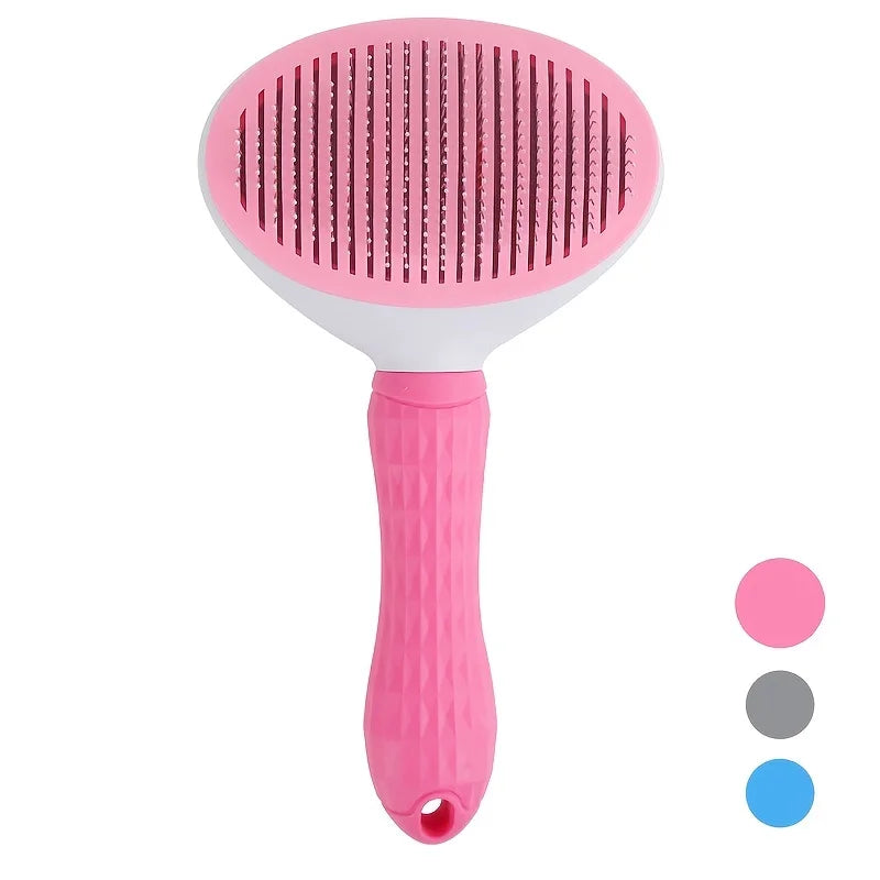 One-Click Pet Hair Removal Comb – Float Slicker Brush for Dogs & Cats