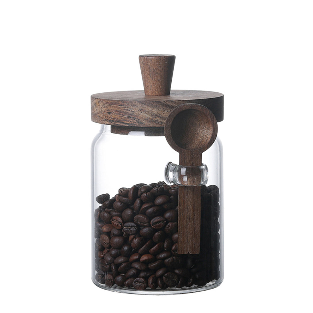 Glass Storage Jars with Spoons – Set of 3 | Airtight Borosilicate Jars for Coffee, Tea, Candy & Spices-SROYAS 