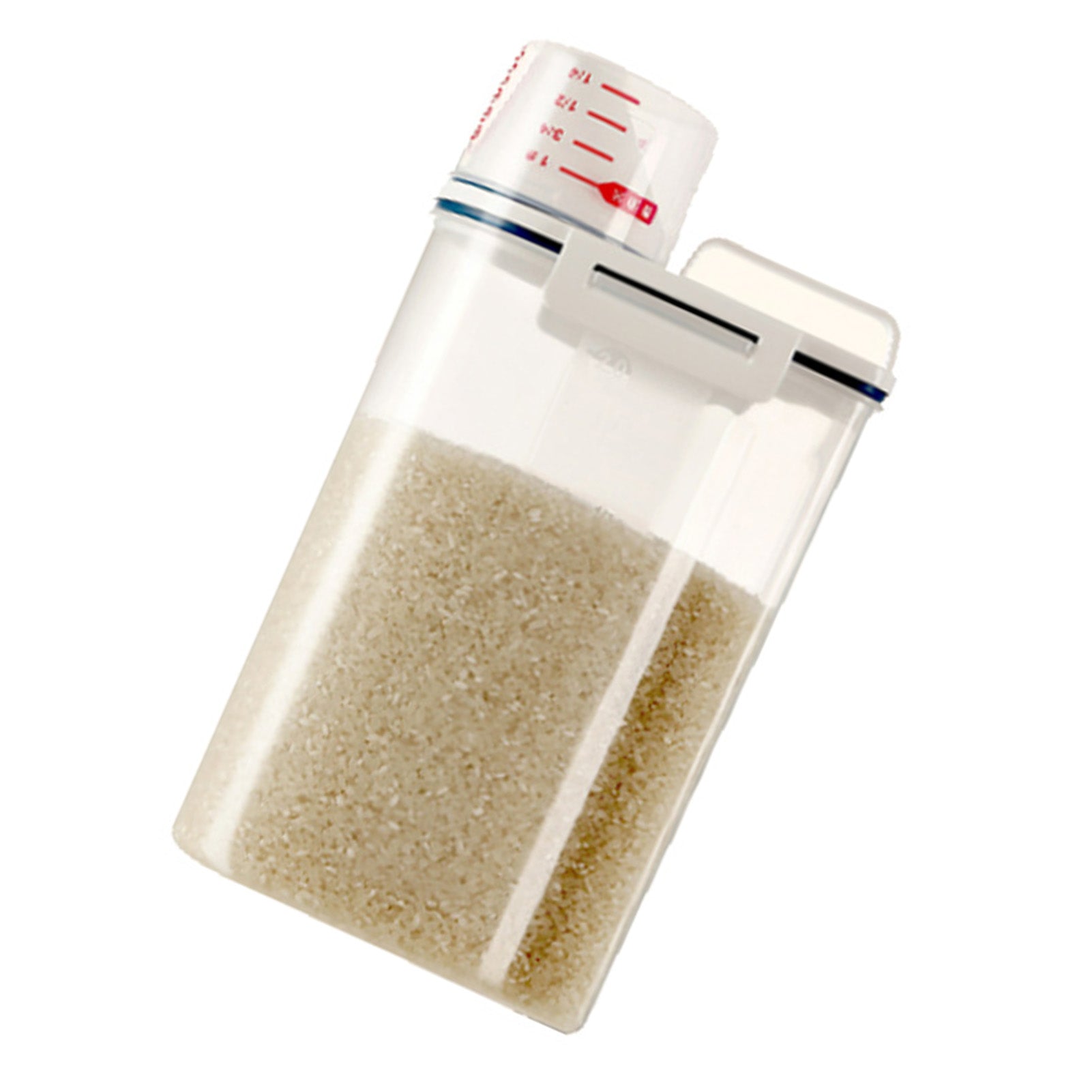 Airtight Rice Storage Container With Clear Scale view 2 for pantry food storage and kitchen organization
