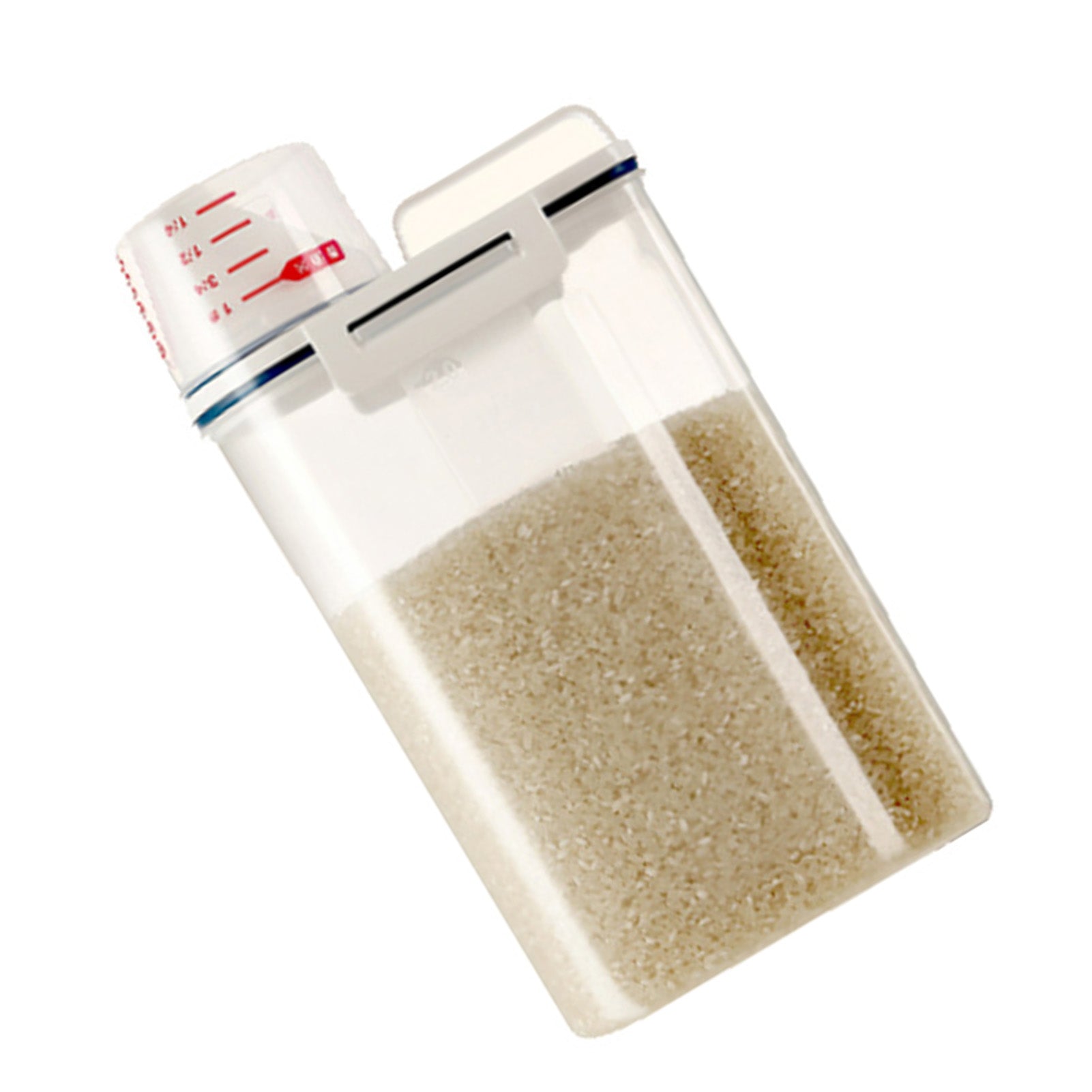 Airtight Rice Storage Container With Clear Scale view 3 for pantry food storage and kitchen organization