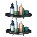 Aluminum Corner Shower Caddy Shelf Set (2pcs) for bathroom organization and vanity storage