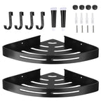 Aluminum Corner Shower Caddy Shelf Set (2pcs) view 7 for bathroom organization and vanity storage