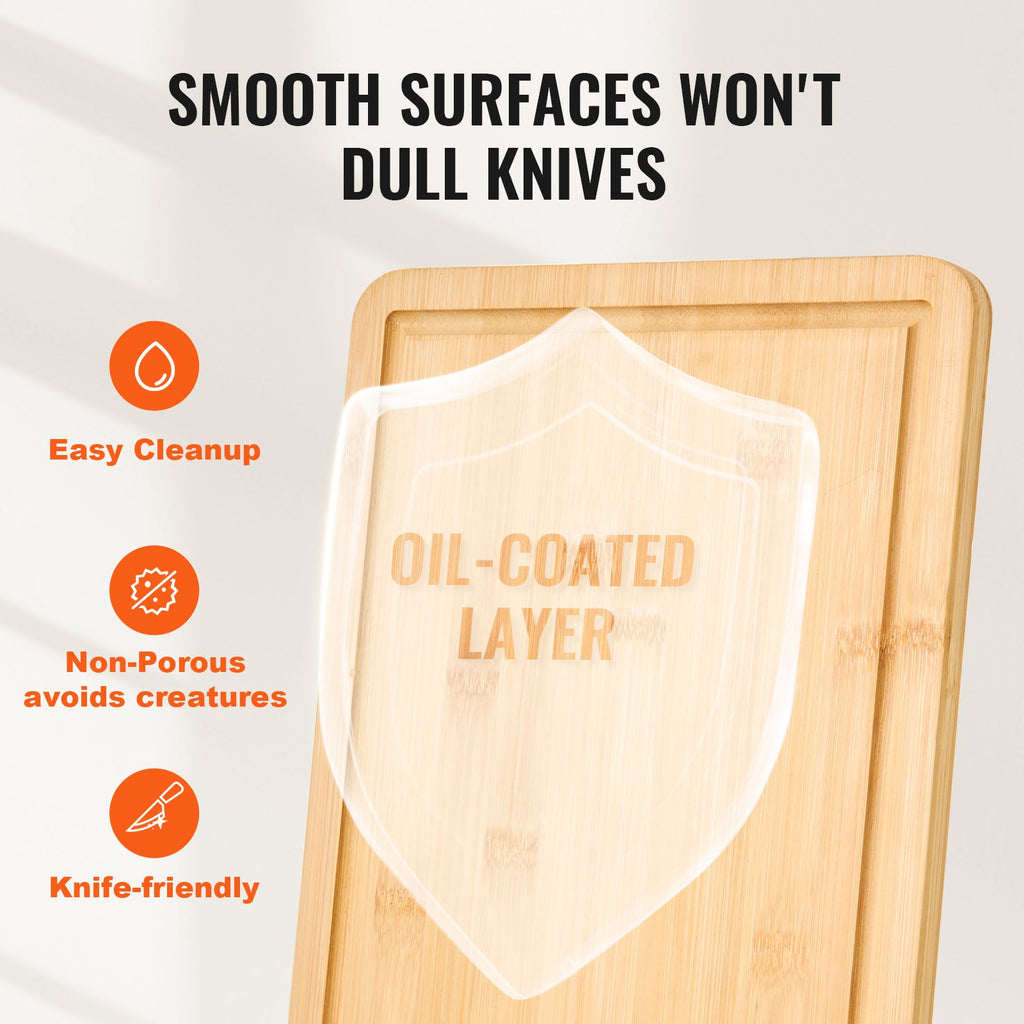 Bamboo Cutting Board Set | 3-Piece with Built-In Handle, Natural view 4 for kitchen organization and cabinet storage