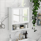 Bathroom Wall Cabinet with Double Mirror Doors for bathroom organization and vanity storage