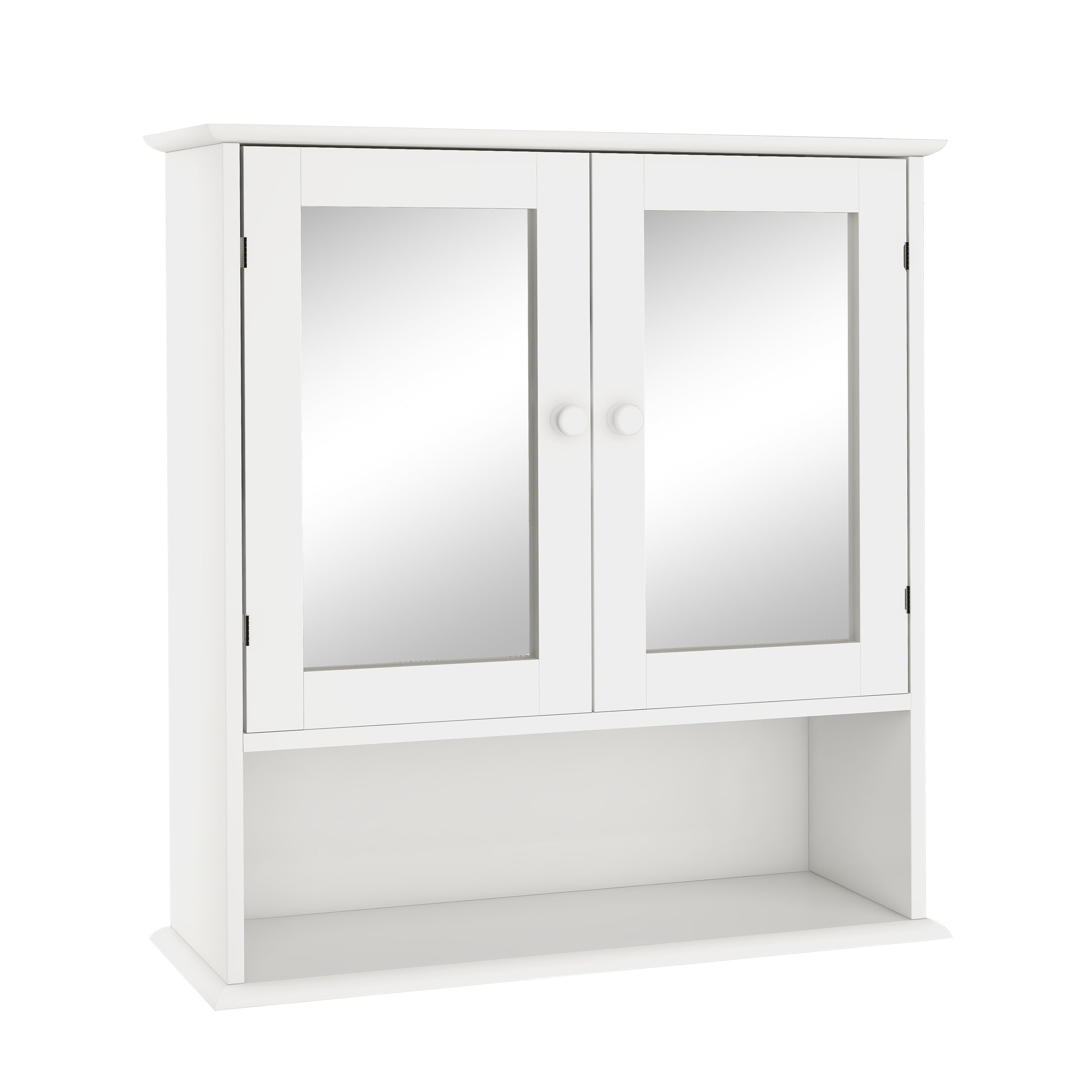 Bathroom Wall Cabinet with Double Mirror Doors view 3 for bathroom organization and vanity storage