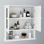 Bathroom Wall Cabinet with Double Mirror Doors view 5 for bathroom organization and vanity storage
