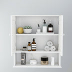 Bathroom Wall Cabinet with Double Mirror Doors view 6 for bathroom organization and vanity storage