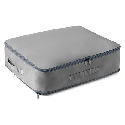 Self-Compression Bedding Storage Bag – No Vacuum Needed-SROYAS -Color:Grey-Size:M