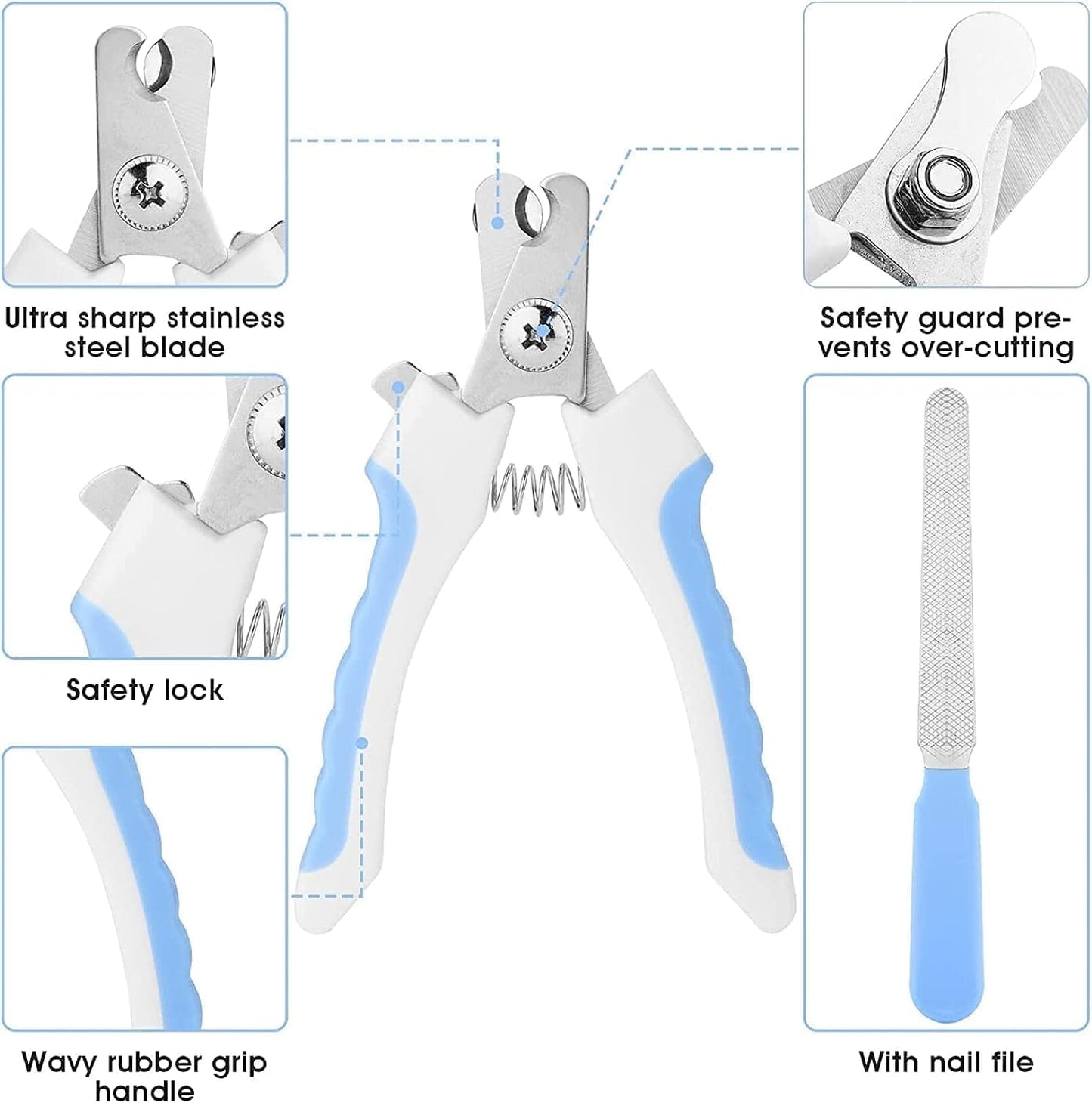 7pcs Pet Grooming Kit - Self-Cleaning & Durable Tools-SROYAS 