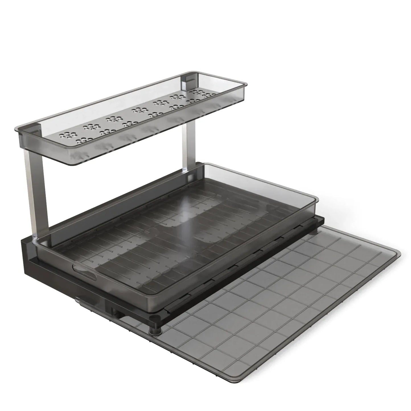 2-Tier Under Sink Pull-Out Organizer with Sliding Drawer-SROYAS -Pack:1Pc