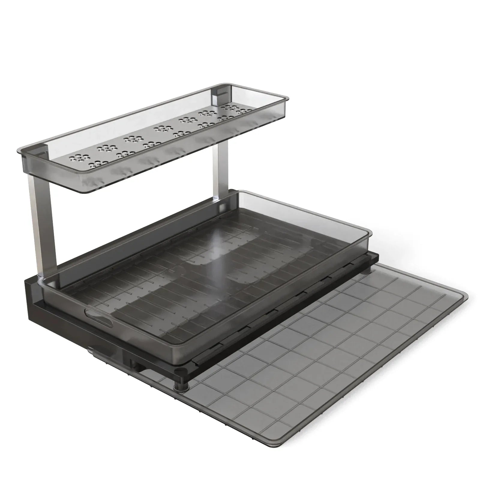 2-Tier Under Sink Pull-Out Organizer with Sliding Drawer-SROYAS -Pack:1Pc