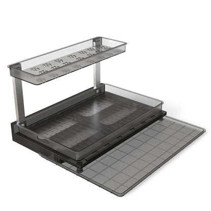 2-Tier Under Sink Pull-Out Organizer with Sliding Drawer-SROYAS -Pack:1Pc