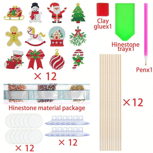 Twelve designs, stakes, rhinestone packets and shared craft tools