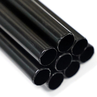 Close-up of black frame tubes