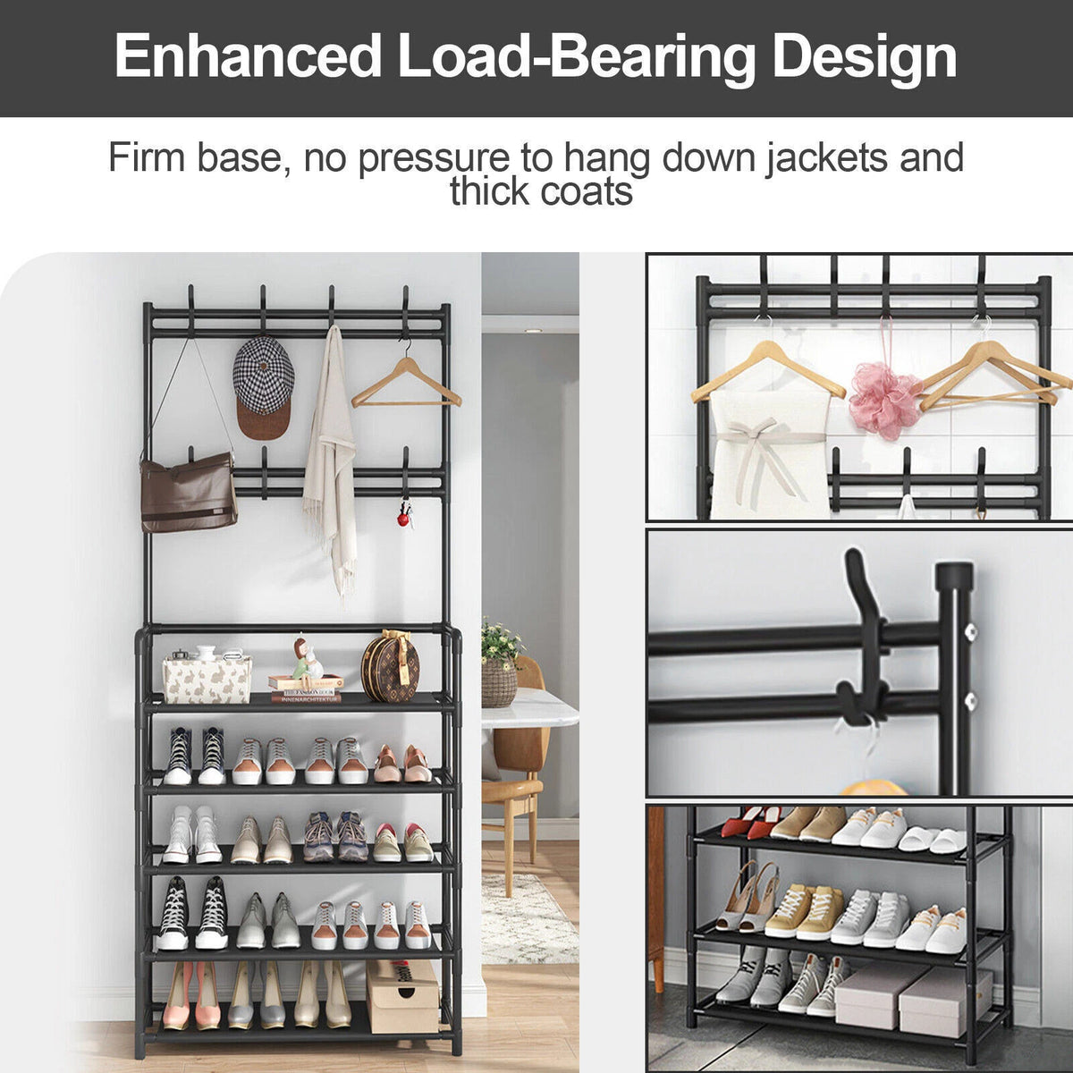 Supplier hanging and shelf-storage detail illustration