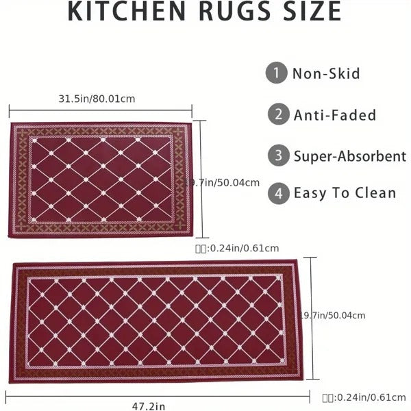 Cushioned Non-Slip Waterproof Kitchen Mat Rug view 2 for kitchen organization and cabinet storage