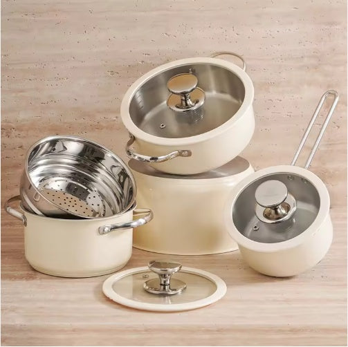 9-Piece Stainless Steel Cookware Set for Modern Kitchens-SROYAS 