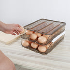 Double-Layer Egg Holder with Auto-Roll and Lid - Stores 36 Eggs view 4 for pantry food storage and kitchen organization