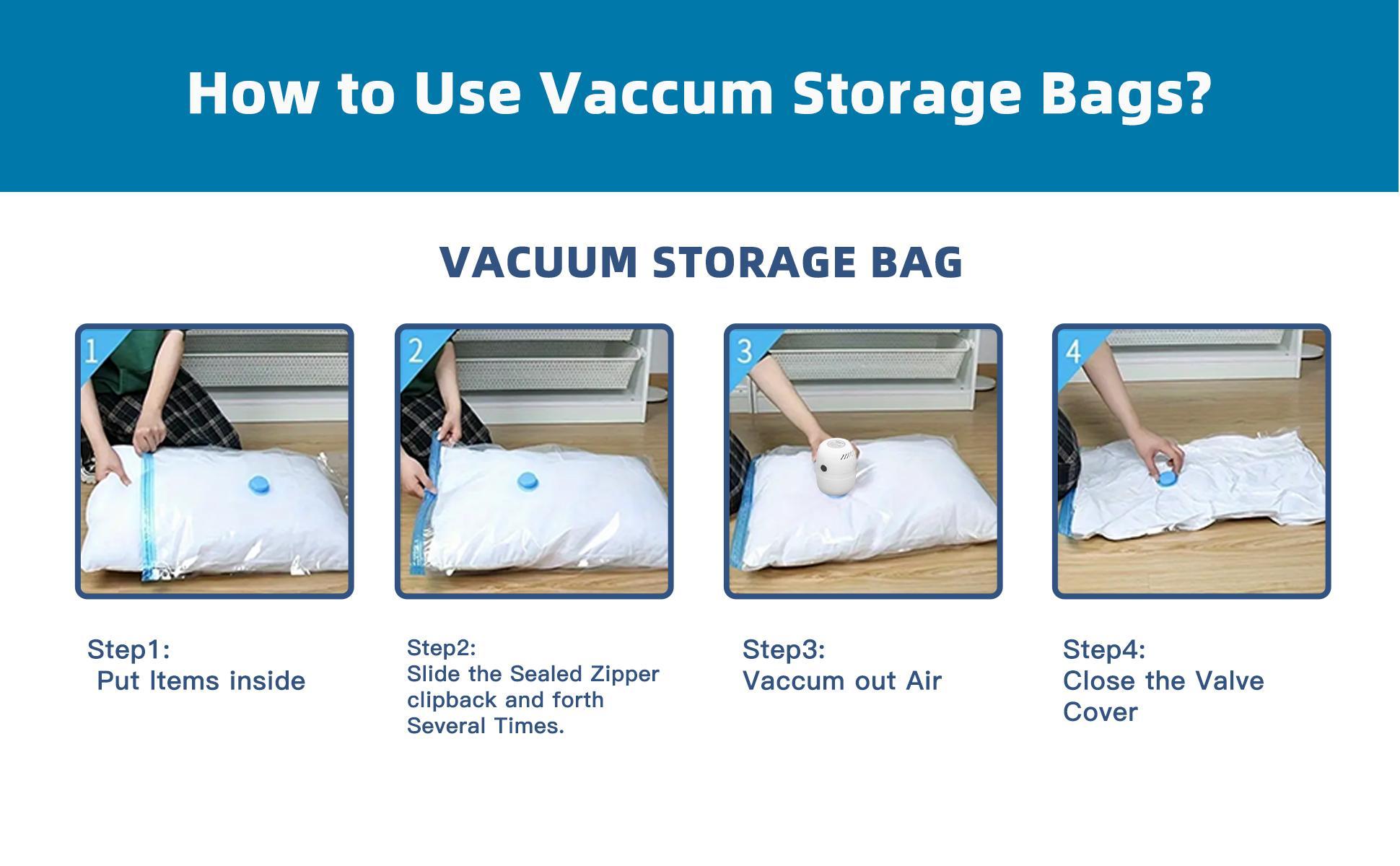Eco-Friendly Space-Saving Vacuum Compression Bags view 6 for closet and bedroom storage