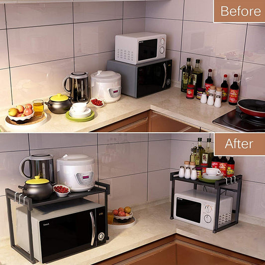 Before-and-after countertop storage examples