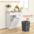 Farmhouse Tilt-Out Trash Cabinet with 3-Tier Spice Rack view 3 for pantry food storage and kitchen organization