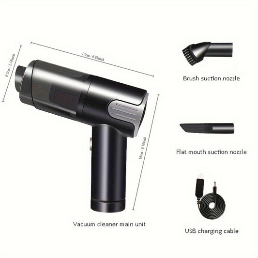 USB Rechargeable Vacuum: Handheld Mini for Car & Home